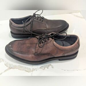 New Abeo Bio Shoes Brown Oxford Lace Up Leather Dress Casual Comfort Size 9 Walk